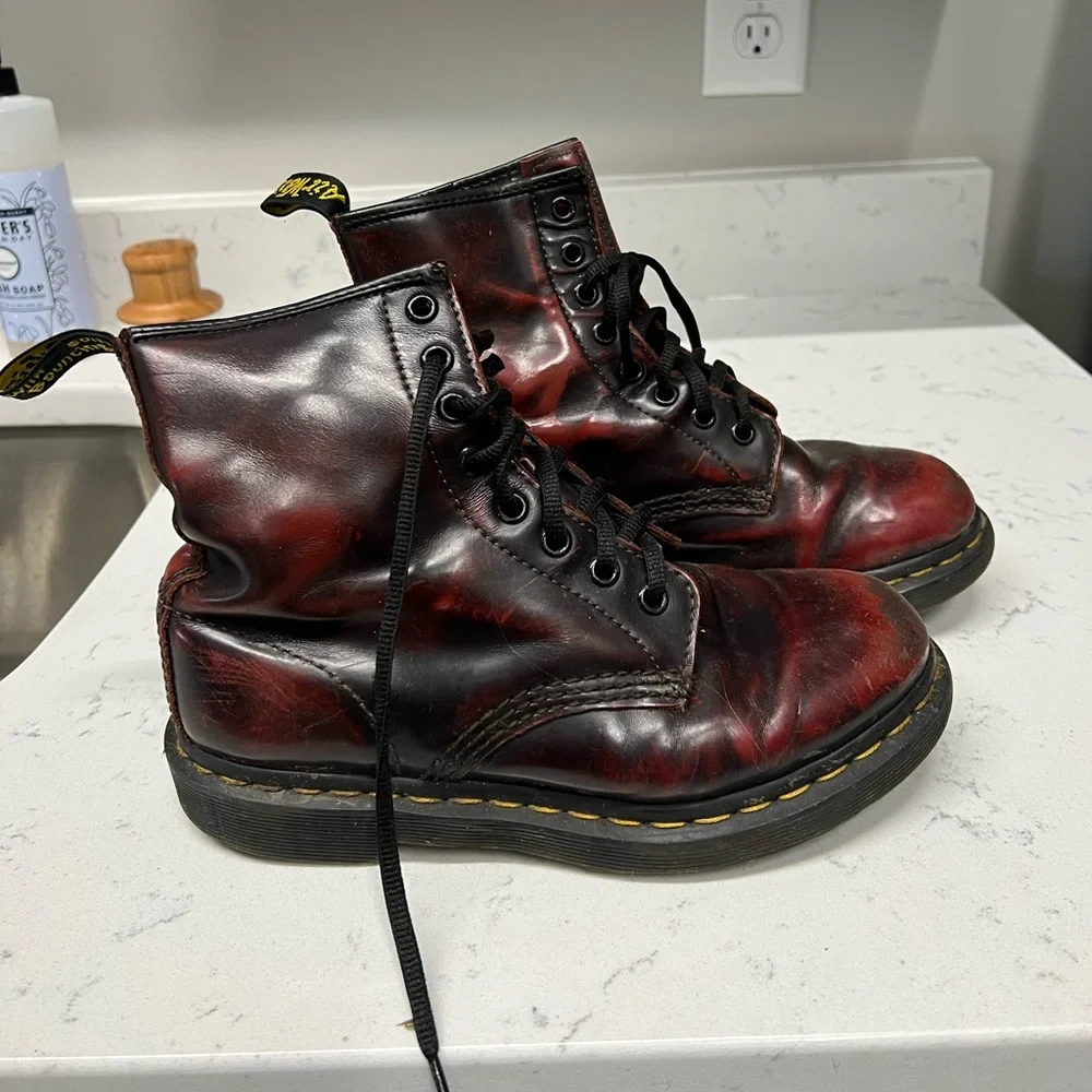 Dr. Martens | Shoes | Vintage Doc Martens 46 Cherry Red Rub  display picture 1